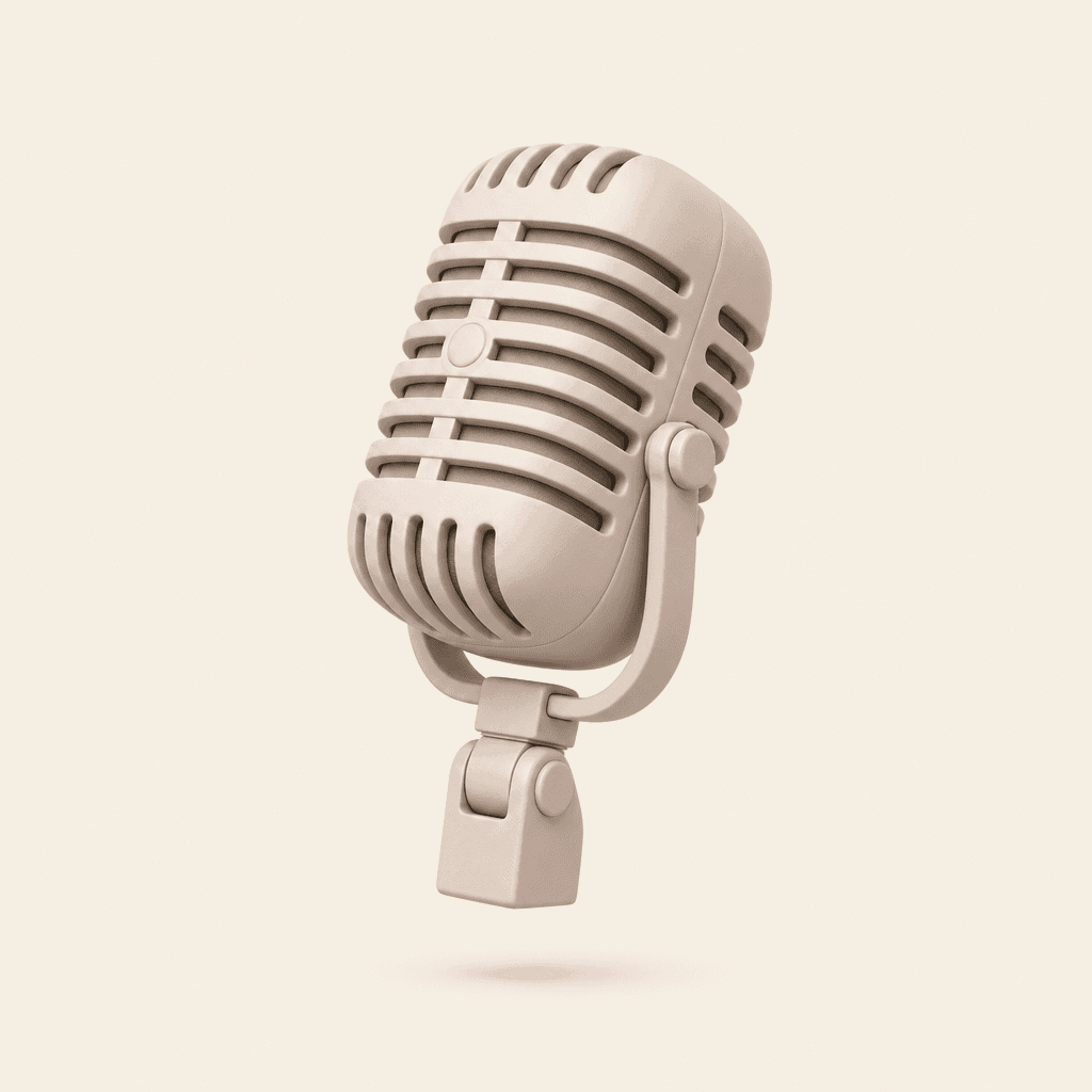 Illustration of a vintage studio microphone